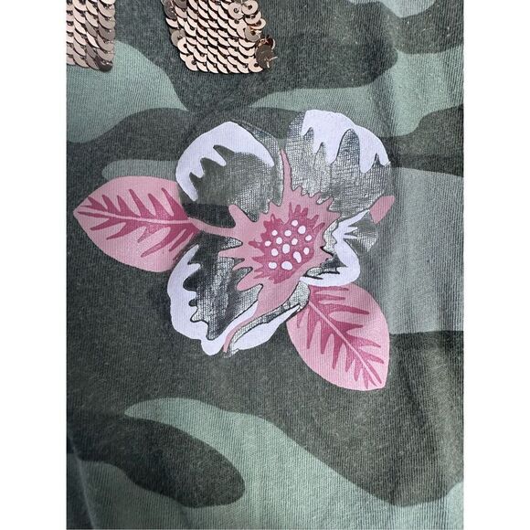 Victoria’a Secret PINK Retired Bling Rose Gold Camo Campus Tee XS - Picture 7 of 8